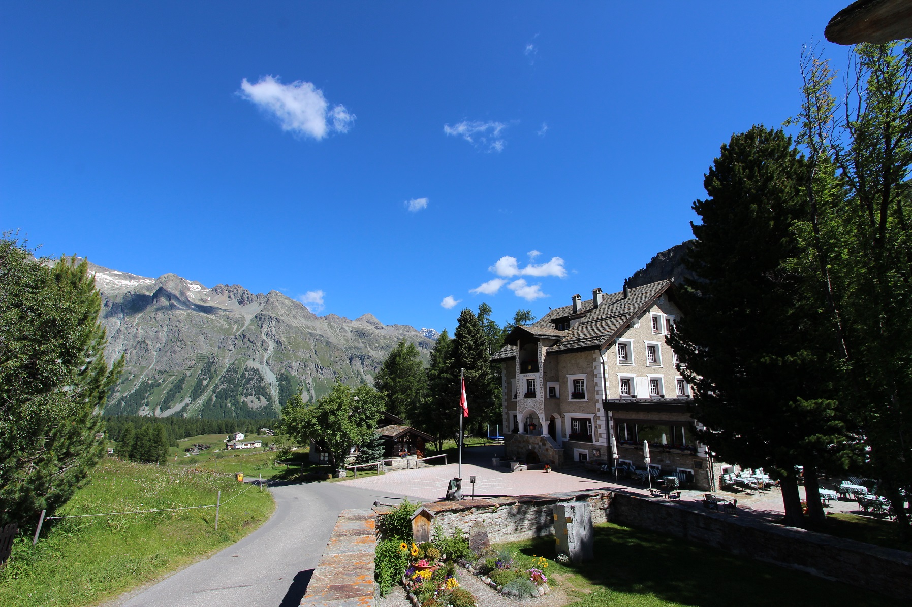 Hotel Sonne Fex in summer